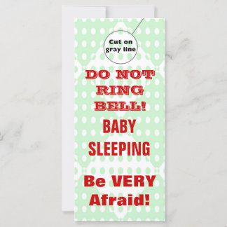 Affichettes de porte de bébé dormant humoristique