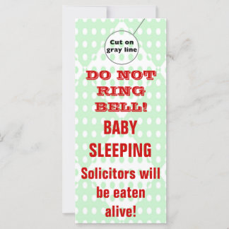 Affichettes de porte de bébé dormant humoristique