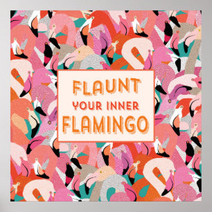 Affichez votre affiche intérieure de Flamant rose
