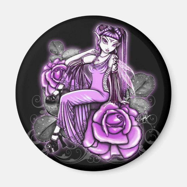 "Affinité" Valentines roses Jour Rose Fae Magnet (Devant)