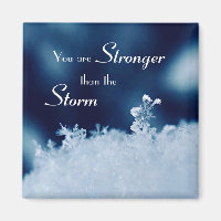 Affirmation de flocon de neige de 2 pouces Magnet