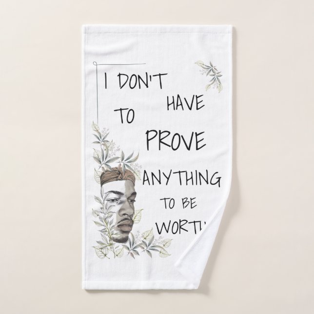 Affirmation de valeur personnelle positive (Serviette à main)