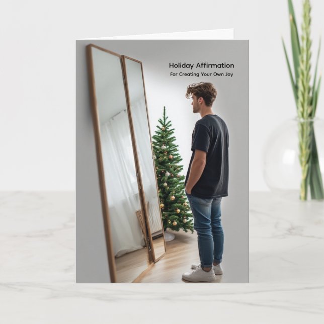 Affirmation Gay - Carte de Noël LGBTQIA+ (Devant)