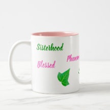 Affirmation Mug d'ivoire rose à deux tons