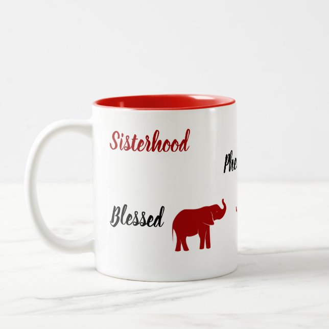 Affirmation Mug éléphant à deux tons (Gauche)