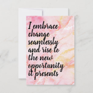 Affirmation Positive "Embrace" Rose/Orange/Or