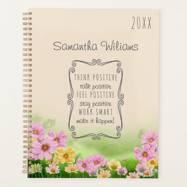 Affirmation positive personnalisée Fleur sauvage C (Devant)
