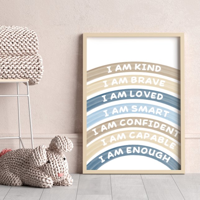 Affirmation Rainbow Poster Brown&Navy (Créateur téléchargé)