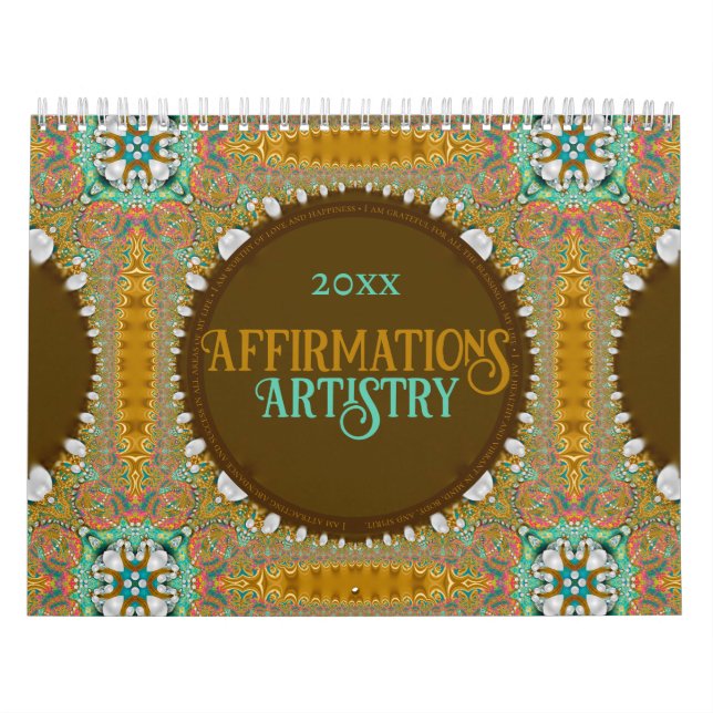 Affirmations Artiste Calendrier 12 mois (Protection)