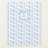 Affirmations Élégantes De Preppy Bleu Et Blanc