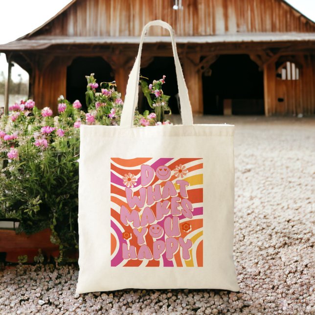 Affirmations joyeuses mignon Sac fourre-tout rétro (Créateur téléchargé)