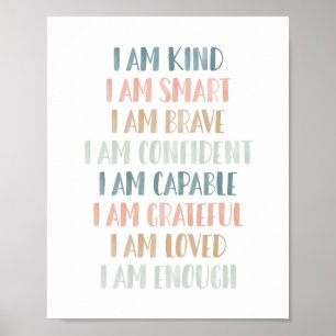 Affirmations pastel pour la décoration de la nurse