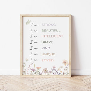 Affirmations Positives Imprimé : Art Mural Fleur S