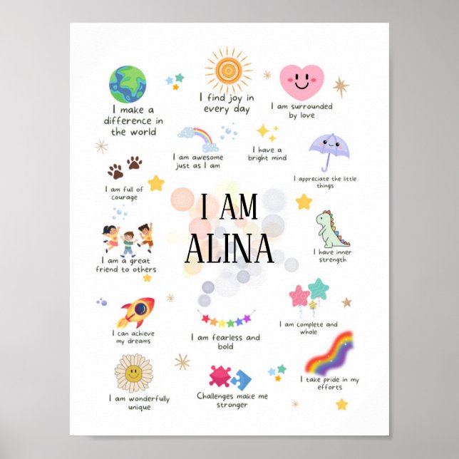 Affirmations positives pour les enfants, Affiche d (Devant)