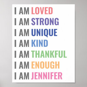 Affirmations pour enfants - Art mural
