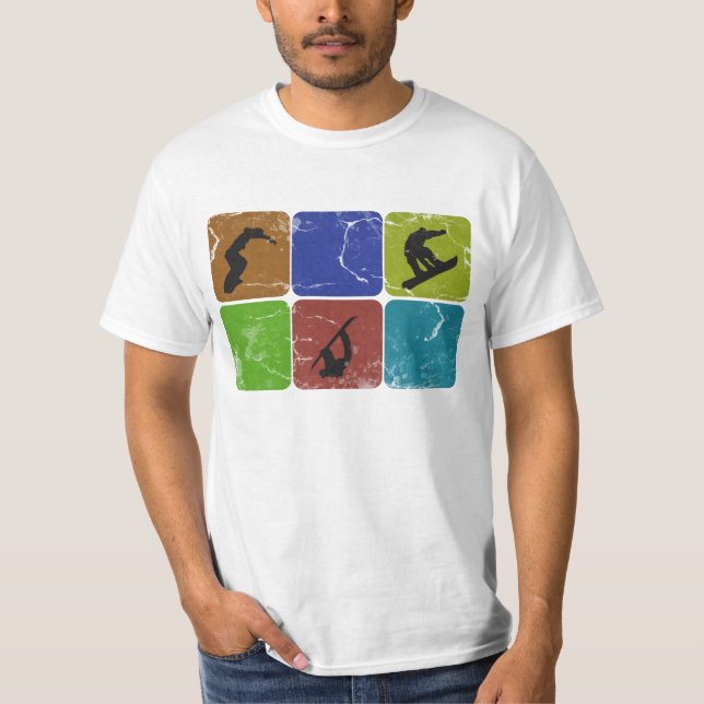 Affligé faisant du surf des neiges le T-shirt (Devant)