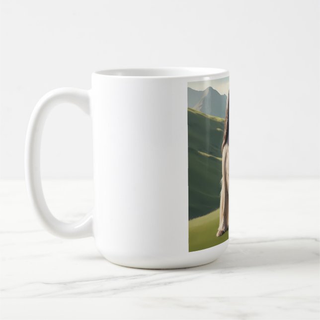 Afghan Hound Élégante race café Mug (Gauche)