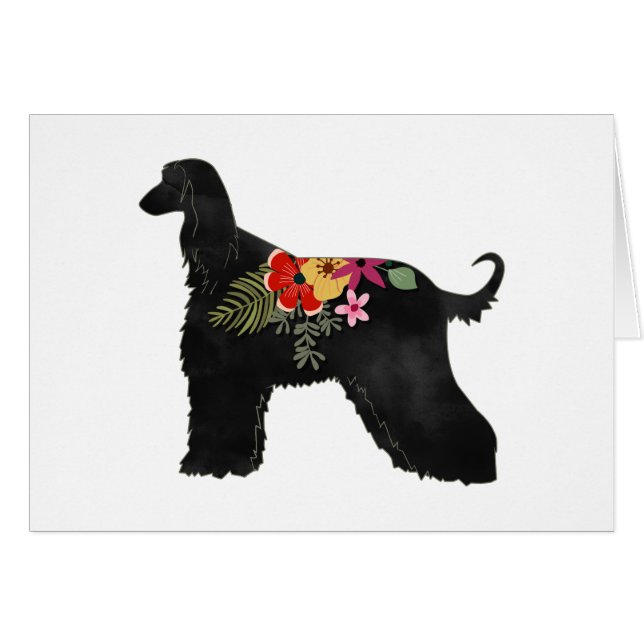 Afghan Hound Floral Bohemian Saddle (Devant horizontal)
