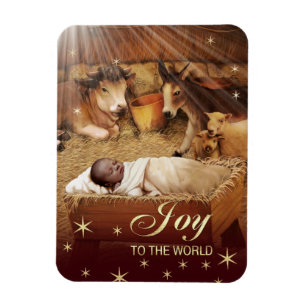 Africain-Américain bébé Jésus Magnets de Noël