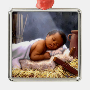 Africain-Américain Bébé Jésus ornements de No