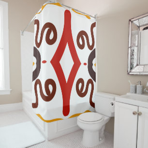 Africain Print Tribal Motif rideau de douche