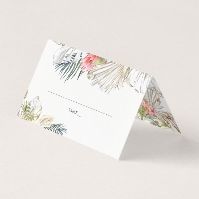 Africain Safari Floral | Carte Mariage (Devant)