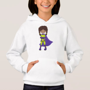 African American Girl, Superhero Girl, Purple Cape