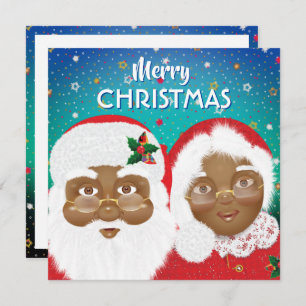 African American Père Noël et Mme Claus