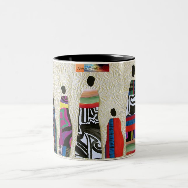 African Family Collage Mug by Alicia McDaniel Fine (Centre)