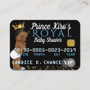 African Prince VIP Royal Credit Card Invitation