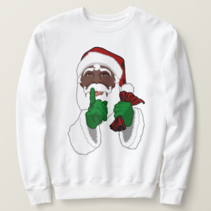 African Santa Clause Chemise Black Père Noël Sweat