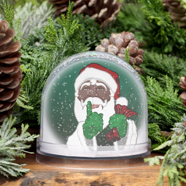 African Santa Snow Globe Custom Christmas Gifts (Hiver)