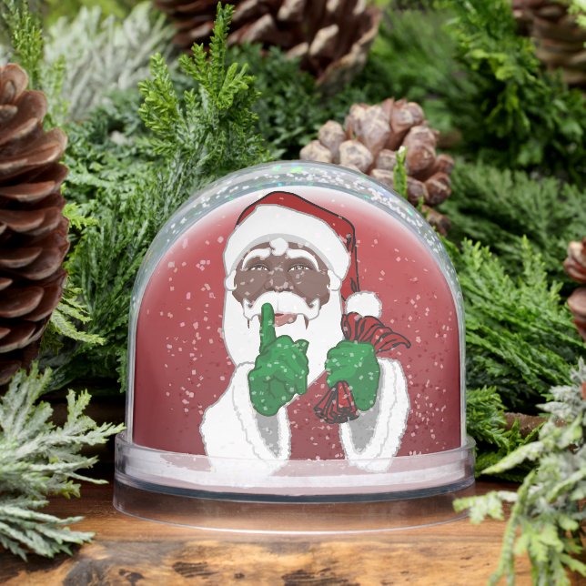African Santa Snow Globe Custom Christmas Gifts (Hiver)