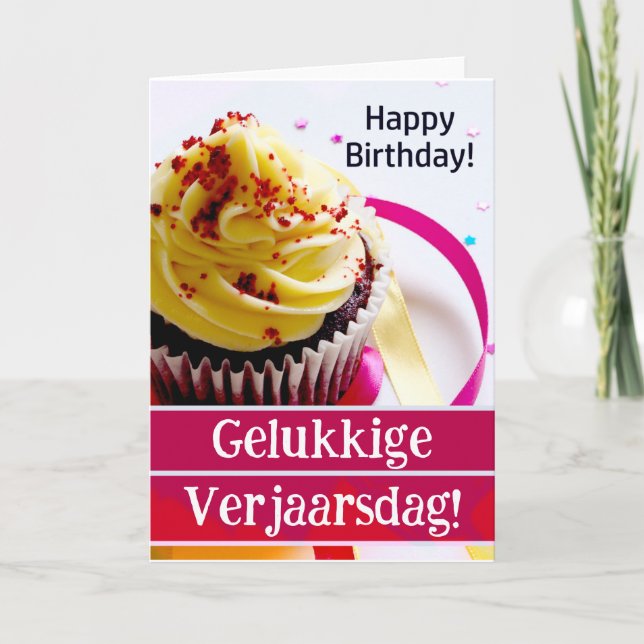 Afrikaans carte d'anniversaire gelukkige verjaarsd (Devant)