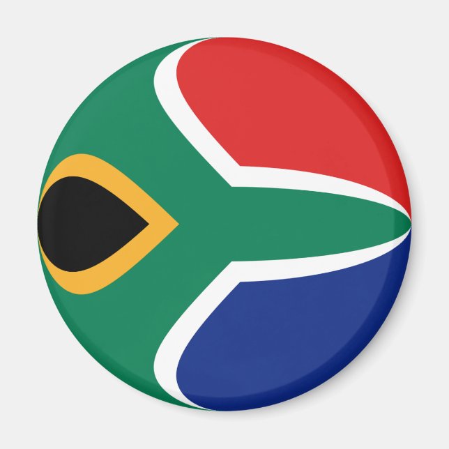 Afrique du Sud Aimant du drapeau de Fisheye (Devant)