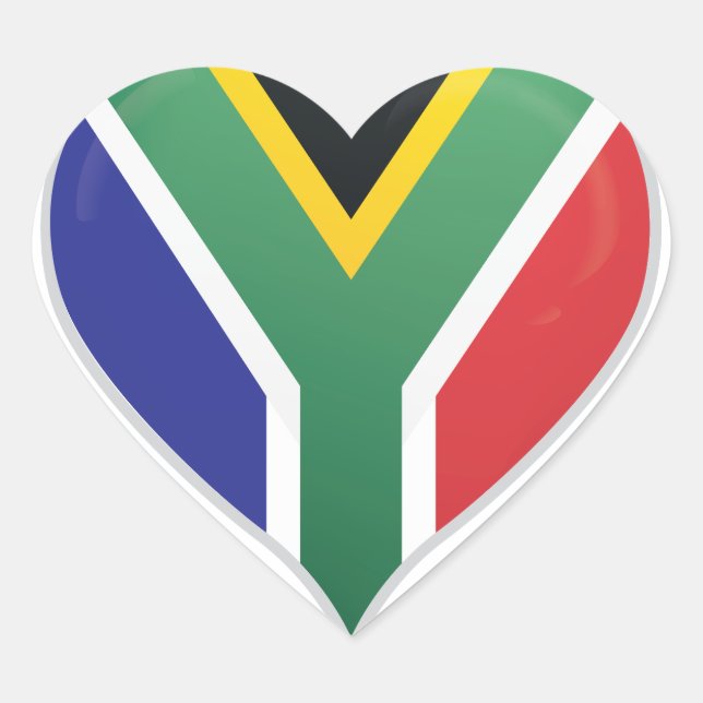 Afrique du Sud amour drapeau orgueil autocollant c (Devant)
