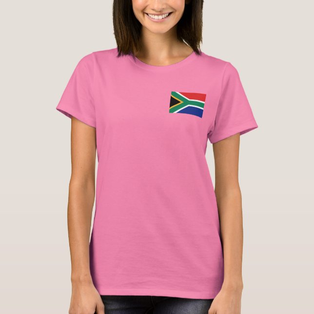 Afrique du Sud Drapeau et carte t-shirt (Devant)