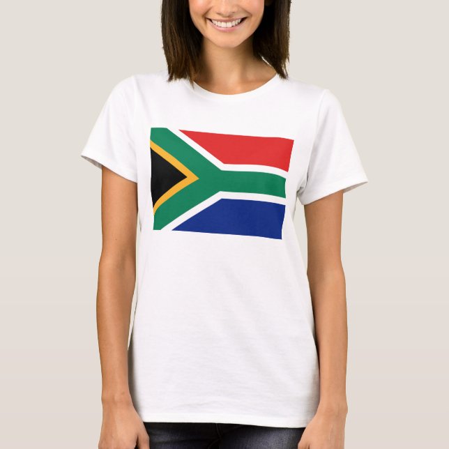 Afrique du Sud Drapeau x Carte T-shirt (Devant)