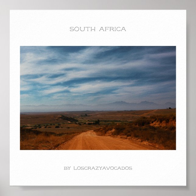 Afrique du Sud Monts Paysage Poster (Devant)