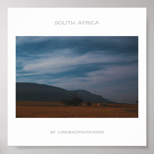 Afrique du Sud Monts Paysage Poster (Devant)