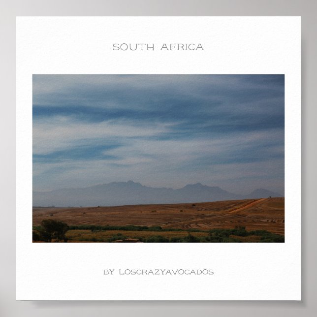 Afrique du Sud Monts Paysage Poster (Devant)