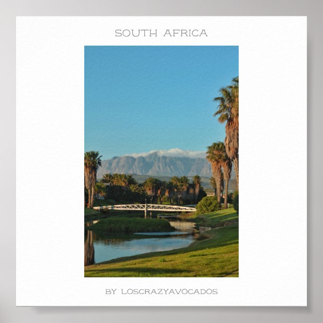 Afrique du Sud Monts Paysage Poster (Devant)