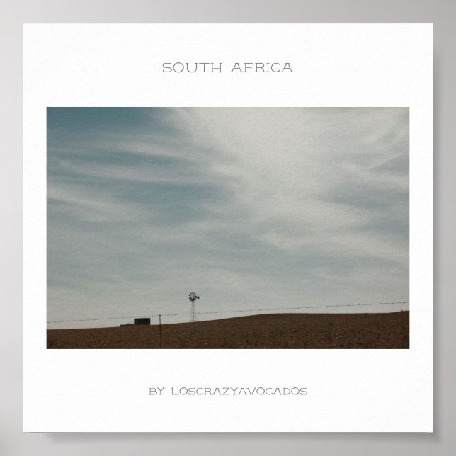 Afrique du Sud Monts Paysage Poster (Devant)