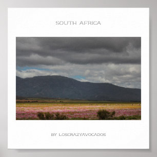 Afrique du Sud Wild Flowers paysage poster de voya