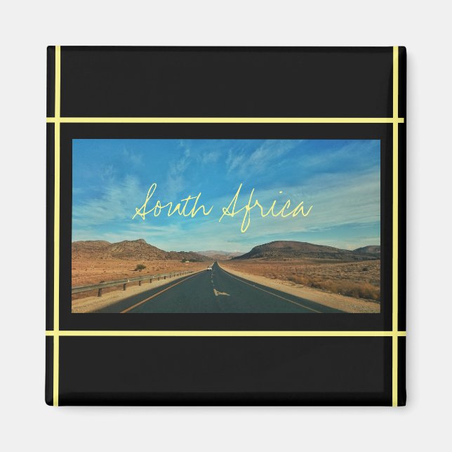 Afrique du Sud ZA Road Landcape View Magnet (Devant)