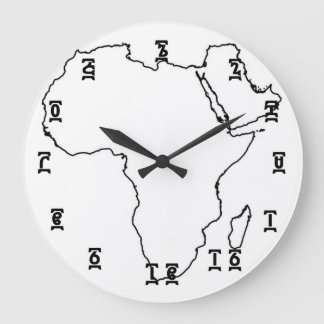 Afrique Éthiopie - Horloge ronde (grande) murale