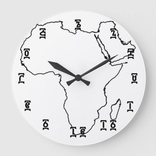 Afrique Éthiopie - Horloge ronde (grande) murale (Recto)
