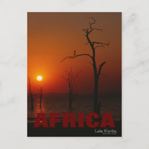 Afrique Lac Kariba Coucher de soleil Carte postale