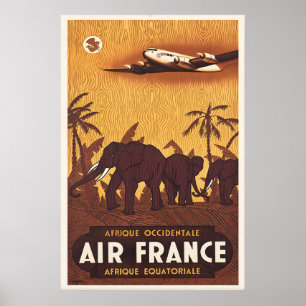 Afrique Occidentale Affiche de voyage vintage pers