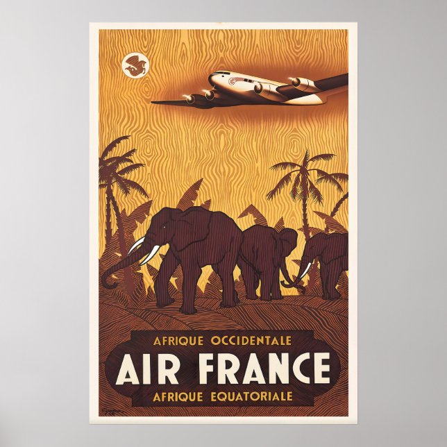 Afrique Occidentale Affiche de voyage vintage pers (Devant)